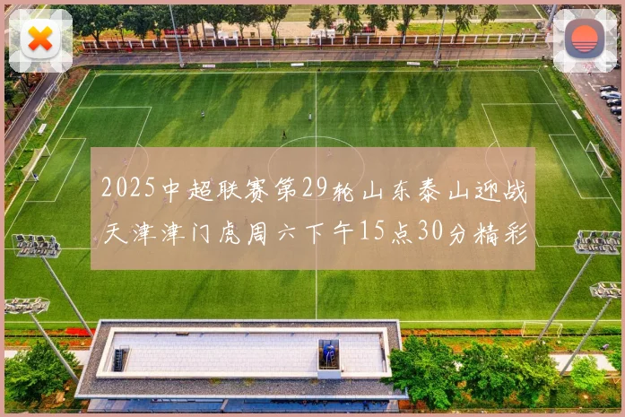 2025中超联赛第29轮山东泰山迎战天津津门虎周六下午15点30分精彩开战